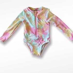 Toddler Girl Swimsuit Rashguard 3T TieDye Old Navy